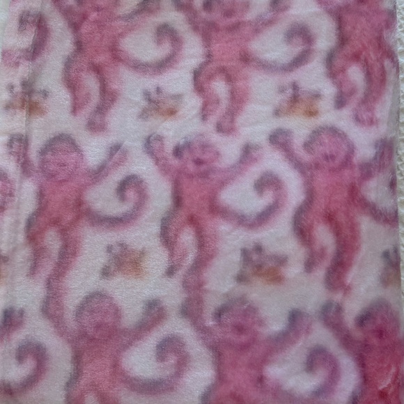 Roller Rabbit Pink Monkeys Blanket! - Picture 2 of 7